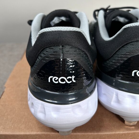 Nike Alpha Huarache Elite 4 Metal Baseball Cleats Men's 9 Black DJ6521-011 - Picture 9 of 13